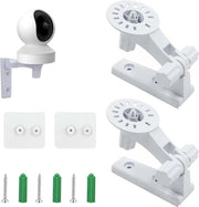 Supporto per telecamera di sicurezza regolabile - 2 supporti per telecamera angolare con viti M6 - bianco