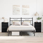 Comodini 2 pz Nero Rovere 40x35x62,5 cm Legno ingegnerizzato
