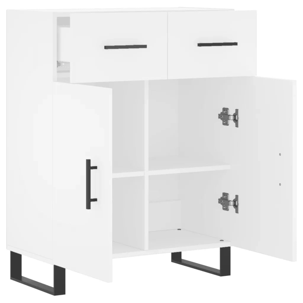 Credenza Bianca 69,5x34x90 cm in Legno Multistrato 828004