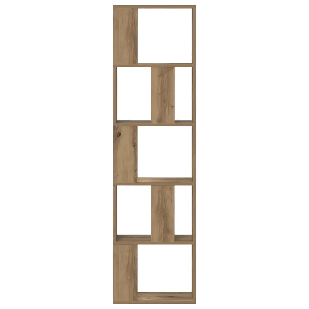 Libreria 5 Piani Rovere Artigianale 45x23,5x162,5cm Multistrato 852788