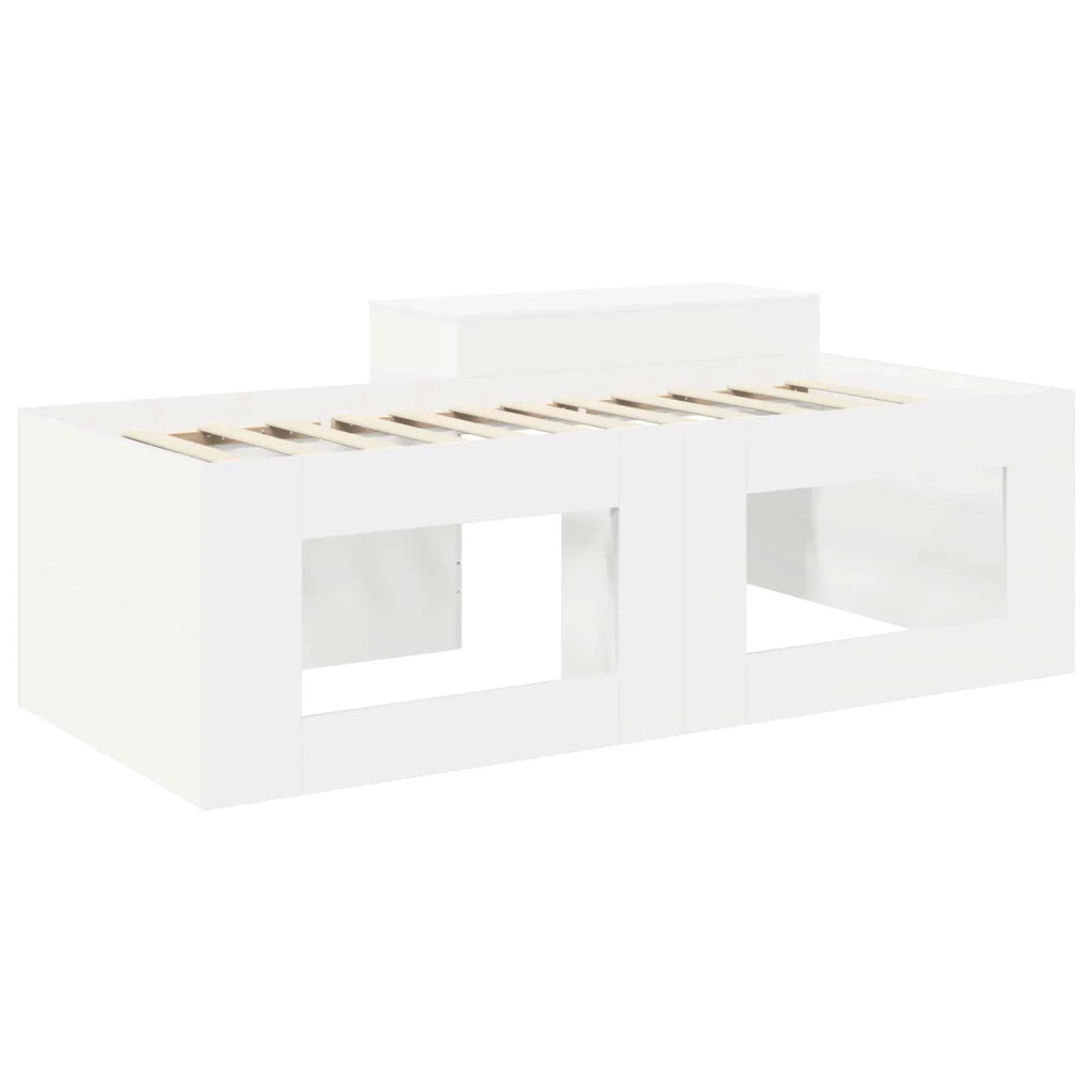 Letto alto per bambini con scrivania Bianco