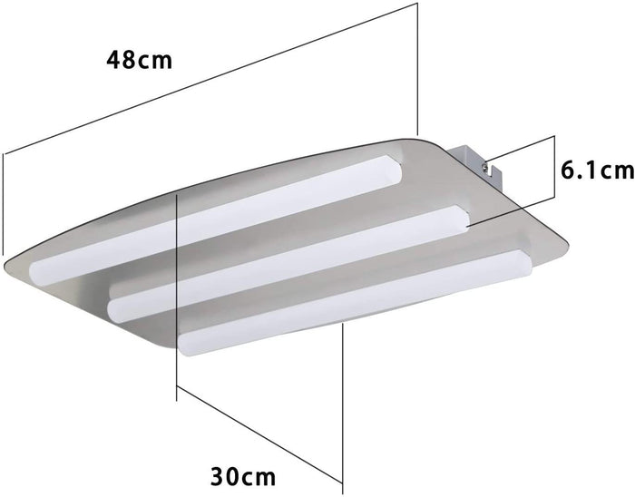 ZMH Lampada da soffitto LED nichel acrilico per interni cucina anche parete