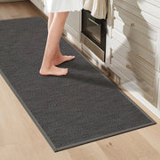 Tappeto antiscivolo per cucina 60x150cm, tappeto antiscivolo per cucina, tappeti per cucina, tappeto lavabile per corridoio, tappeto assorbente per cucina, corridoio, lavanderia, grigio