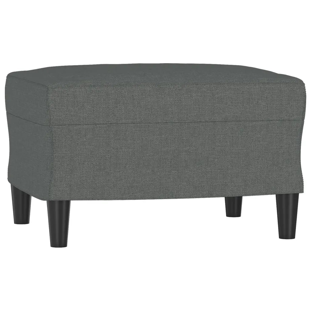 Divano Sedia-Poltrona con Poggiapiedi Grigio Scuro 60 cm in Tessuto 111823