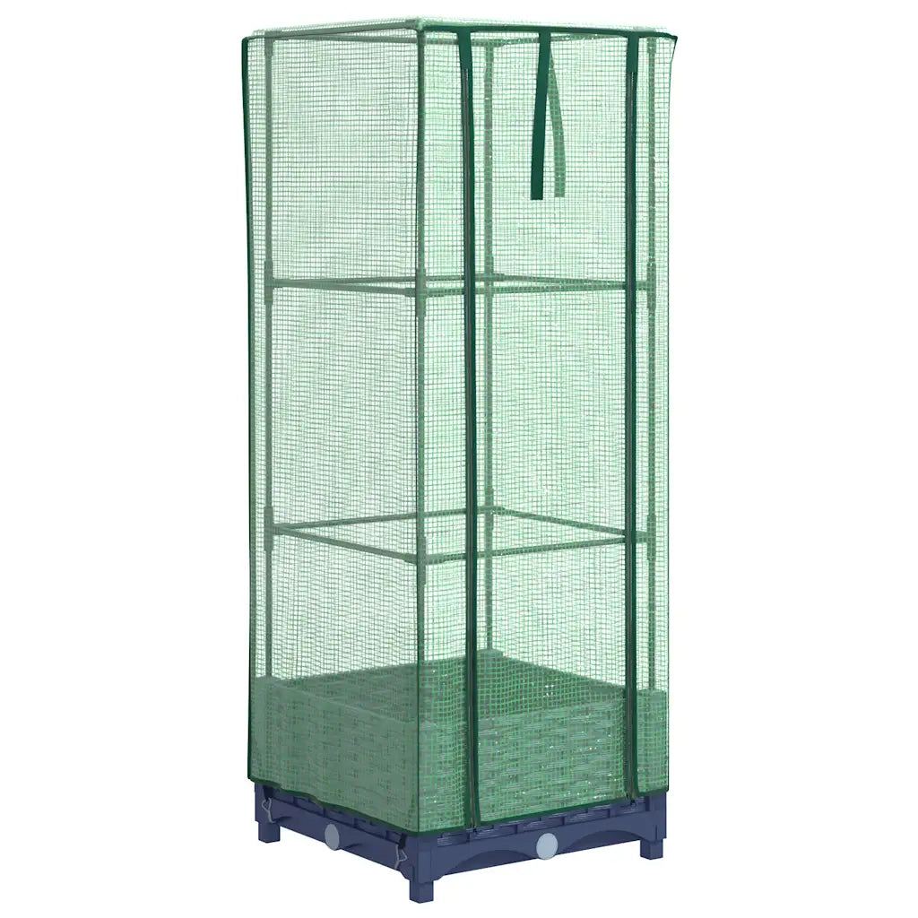Letto Rialzato con Copertura Serra Effetto Rattan 40x40x123 cm
