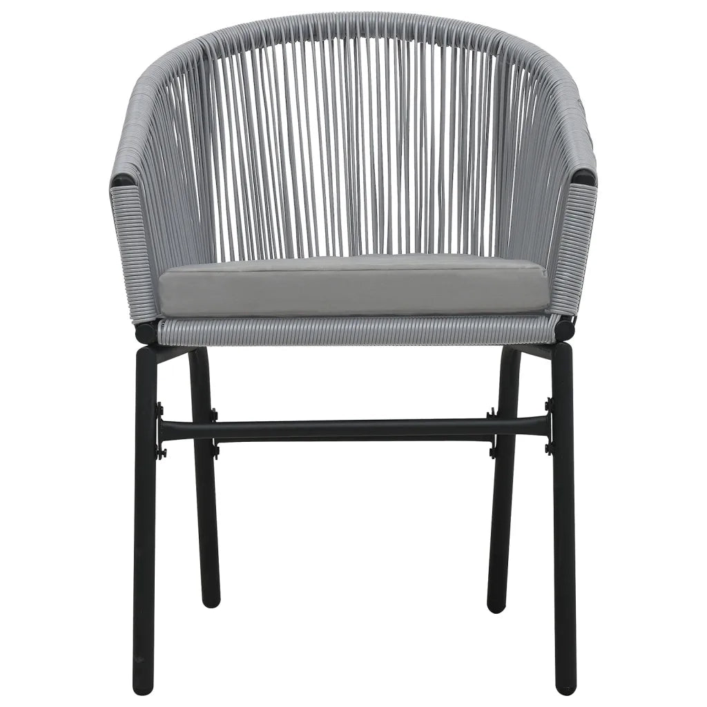 Sedie da Giardino 2 pz-Sedia da esterno Antracite in Rattan PE