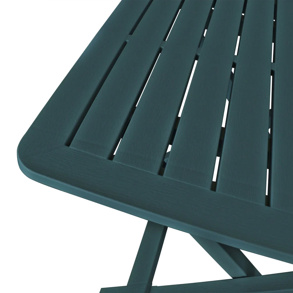 Set da Bistrot 3 pz Pieghevole in Plastica Verde 43582