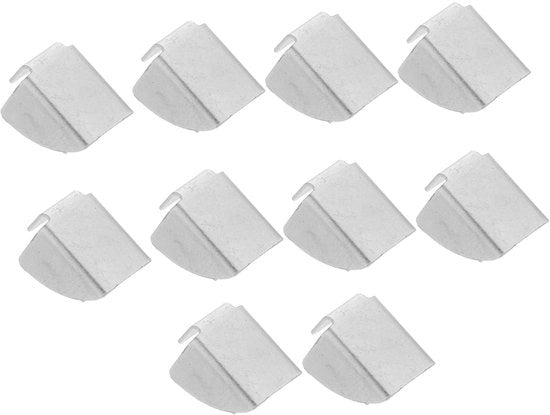 Clip per pannelli 10 pezzi - Pennelli di sostegno in metallo - Montaggio manuale semplice - Costruzione stabile - Fidati per librerie - Dimensioni 2,10 x 1,50 x 1,30 cm - Sostegni per pannelli