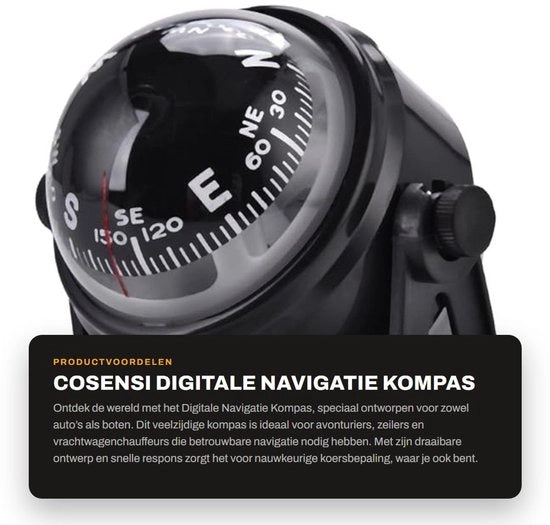 Navigatore Digitale Compasso - Compasso Elettronico - Navigazione Precisa - Formato Compattabile - Compasso Regolabile - Adatto per Auto e Barca