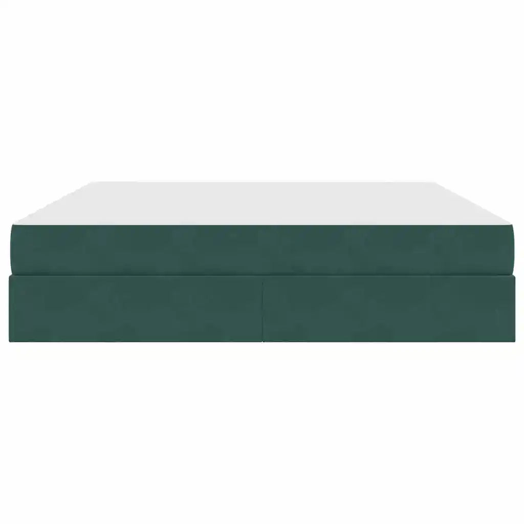 Letto con contenitore e materasso Verde Scuro 180 x 200 cm 3399739