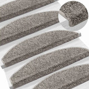Tappetini per scale autoadesivi 15 pz 80 x 24,5 x 3,5 cm Grigio 42038651