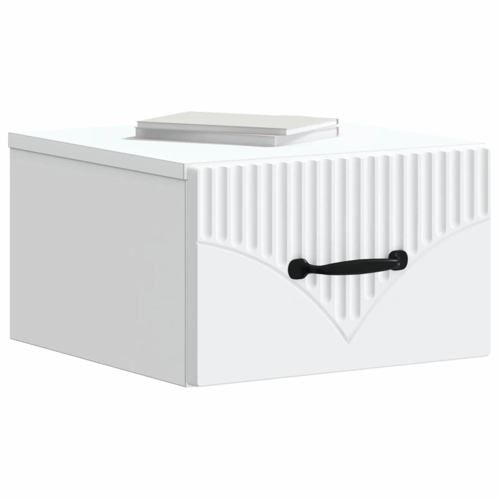 Mobiletto da notte a muro 2 pcs Bianco 34,5 x 33 x 20 cm 898936