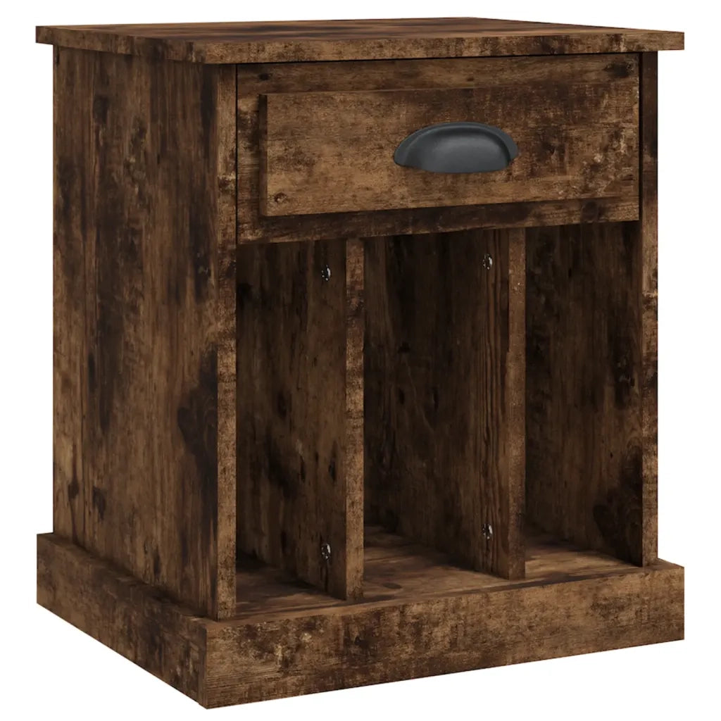 Set di 2 Comodini | Armadio da Notte | Mobiletto da notte Rovere Fumo 43x36x50 cm