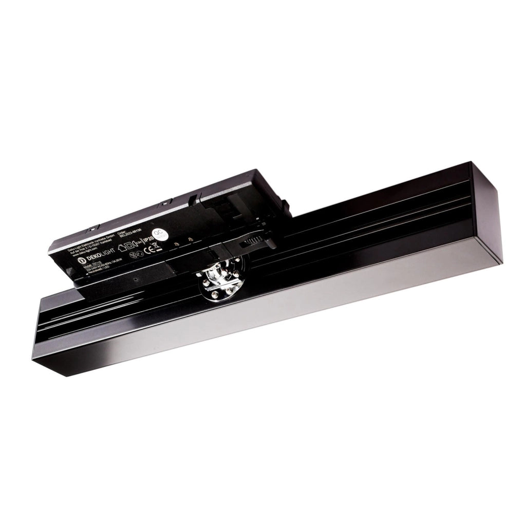 Faretto SPOT track binario trifase LED regolabile da 23W a 32W fascio stretto luce orientabile negozio vetrina 230V NERO 4000K