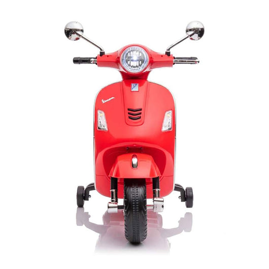 Moto Elettrica per Bambini Licenza Piaggio Vespa GTS Super con Batteria 12V e Luci LED Rosso