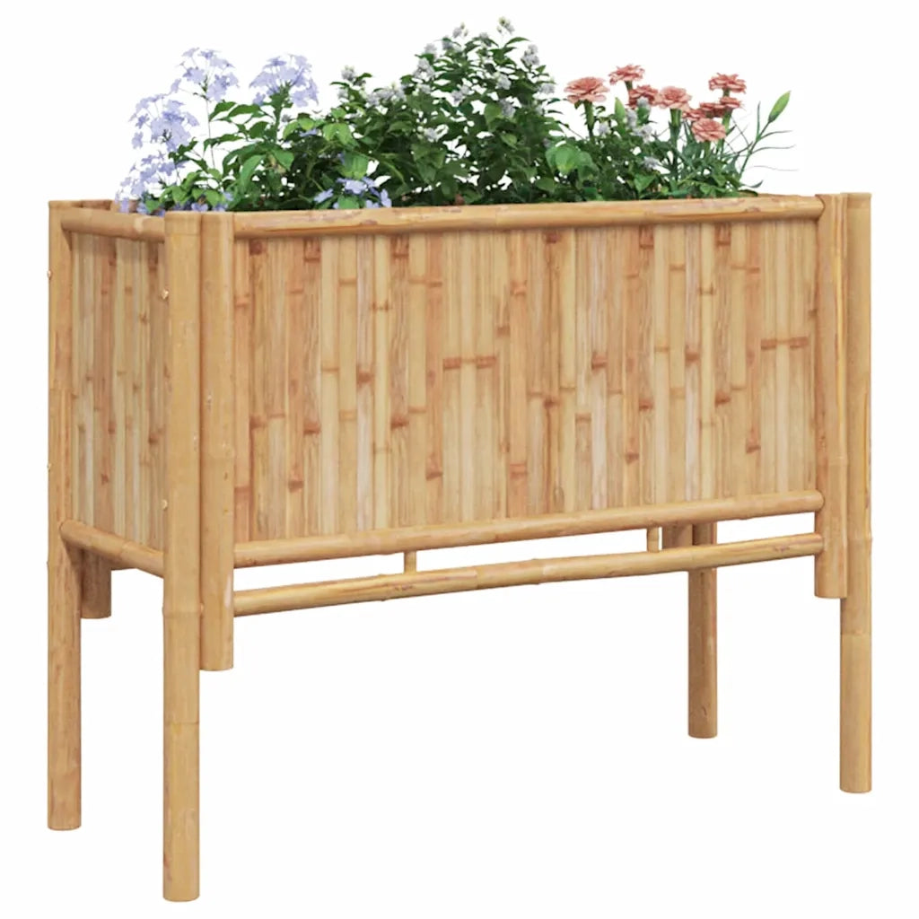 Fioriere | Cassetta per fiori | Letto Rialzato Marrone 90 x 35 x 70 cm Bamb¨´