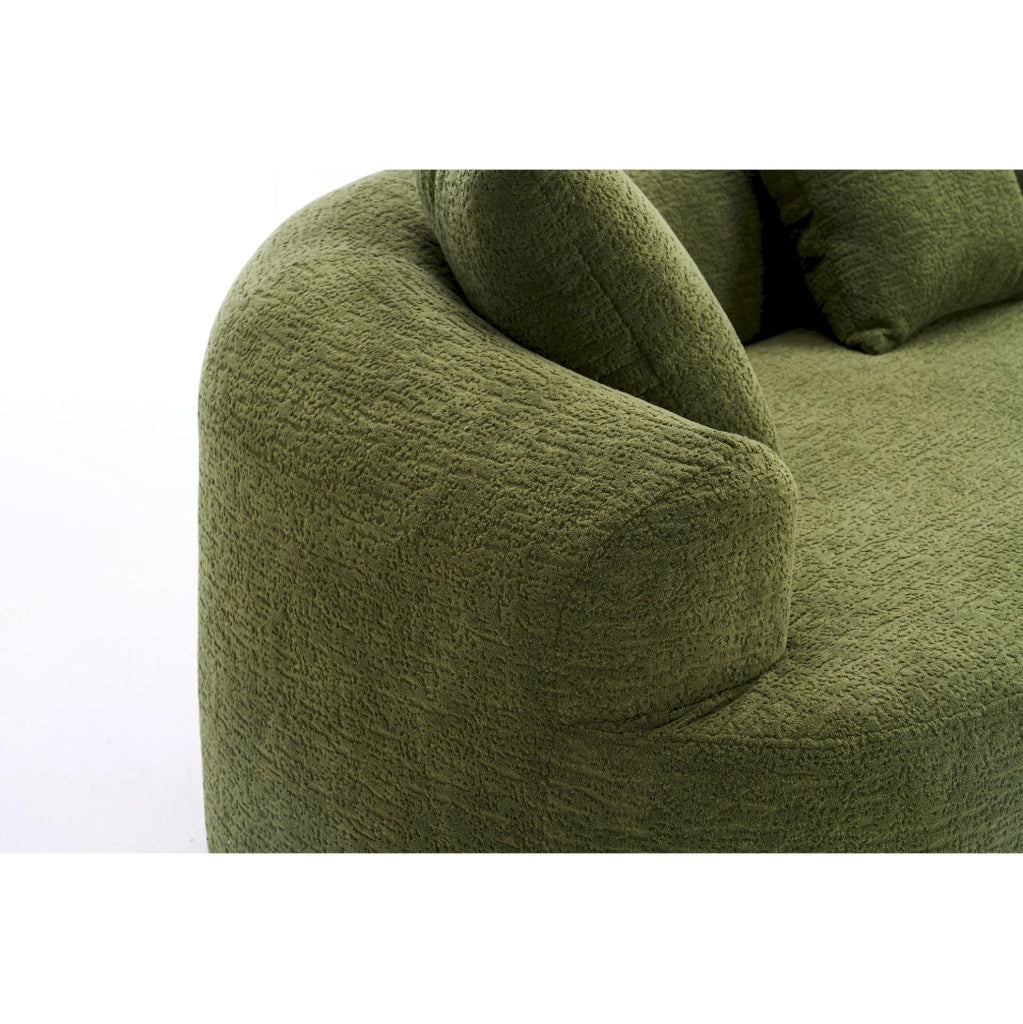 Divano 4 posti 275x115x63 cm verde; modulare; senza montaggio; poliestere