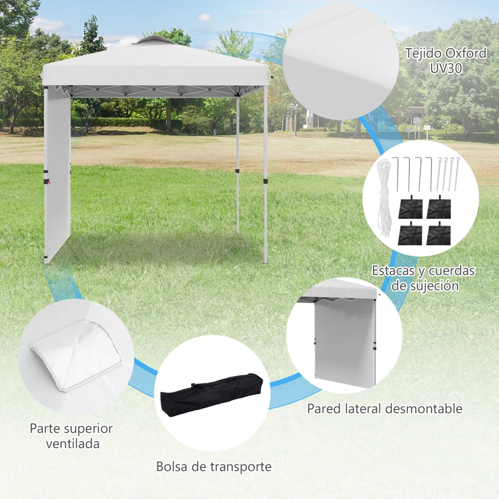 Carpa da Giardino Pieghevole ¨C zephmum ¨C Bianco 250x250 cm