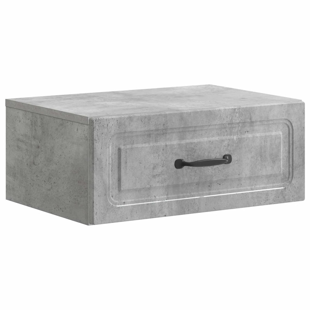 Mobiletto da notte a muro 2 pz Grigio Cemento 49 x 34,5 x 20 cm 899302