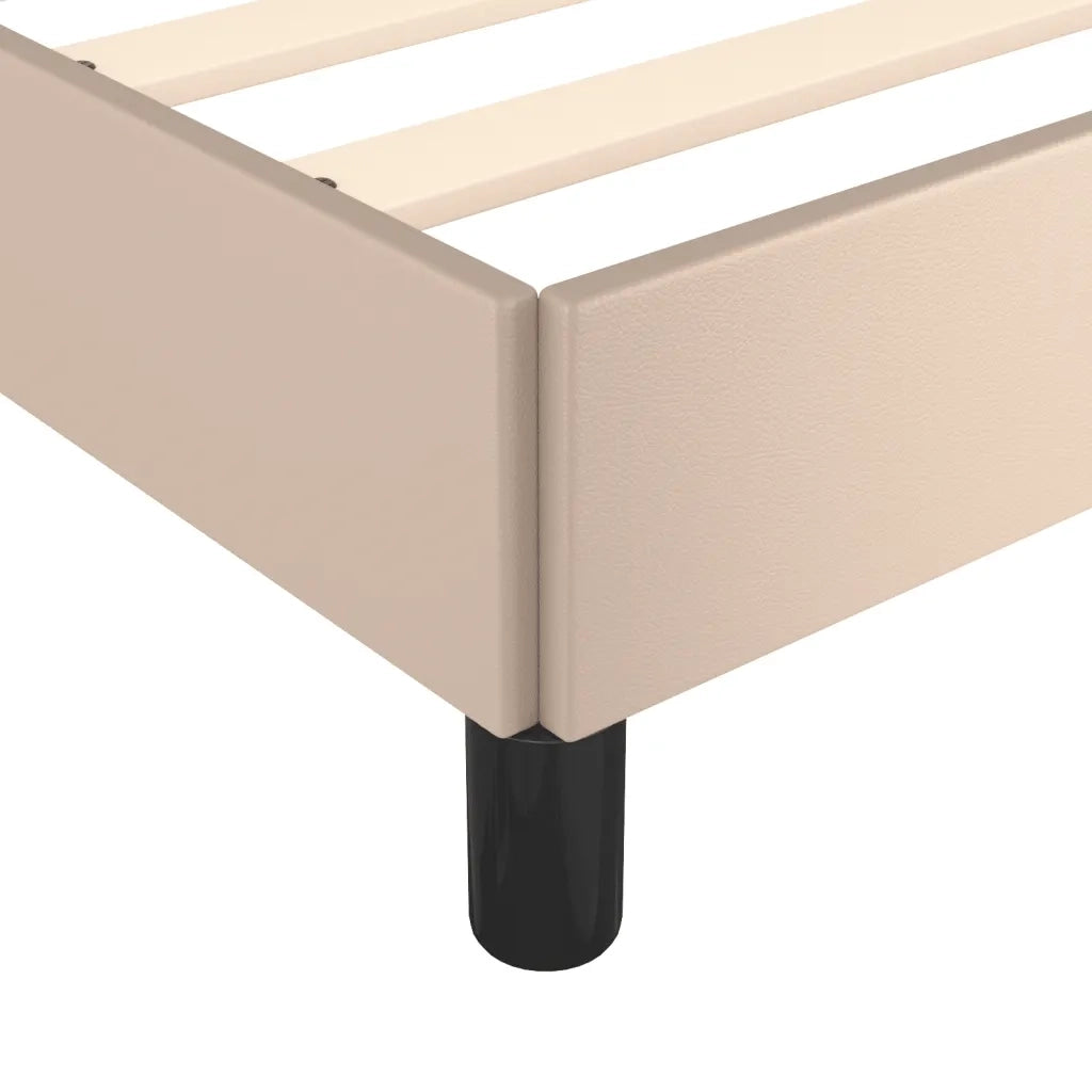 Giroletto con Testiera-Struttura Letto con testiera Cappuccino 140x190 cm in Similpelle