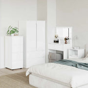 Armadio Bianco Lucido 40 x 48 x 105 cm Legno multistrato