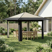 Gazebo senza Parete 3,3 x 3,3 m Crema e Antracite 42036811