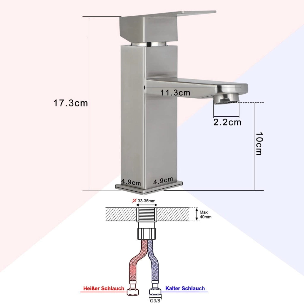 ZMH Miscelatore in acciaio inox miscelatore monocomando