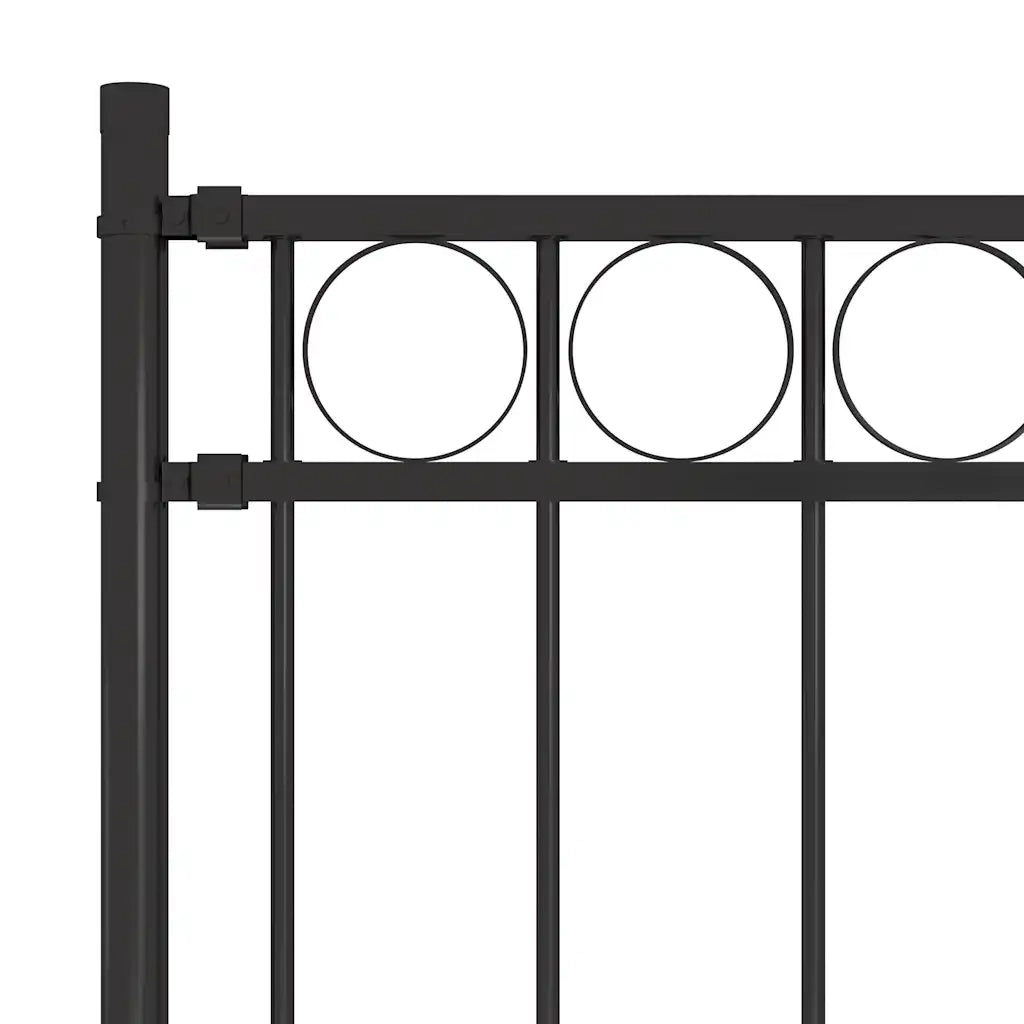 Recinzione da Giardino in Acciaio 1,7x1,2 m Nera cod mxl 6929