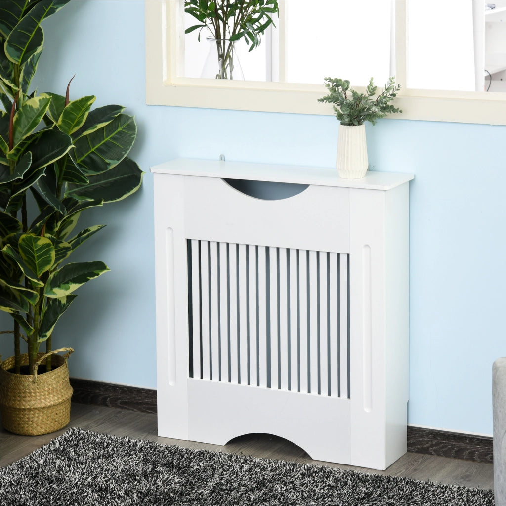 Copriradiatore con Ripiano Moderno ¨C zephmum ¨C MDF Bianco 78x19x82 cm