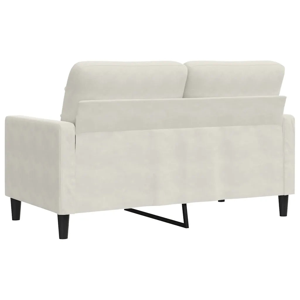 vidaXL Divano a 2 Posti crema 120 cm in Velluto
