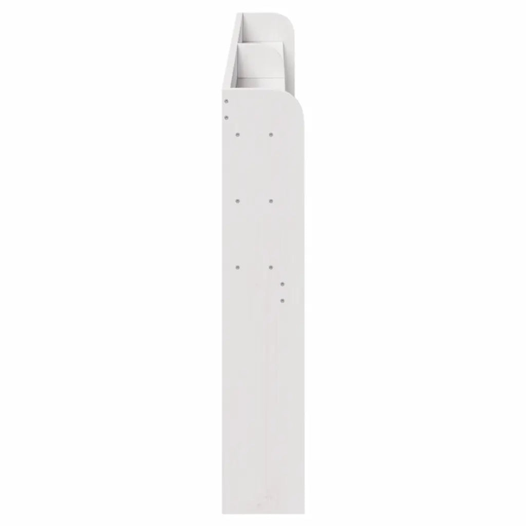 Testiera con Ripiani Bianca 180 cm in Legno Massello di Pino