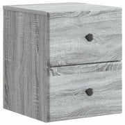 Mobiletto da notte a muro Grigio Sonoma 34,5 x 33 x 40 cm