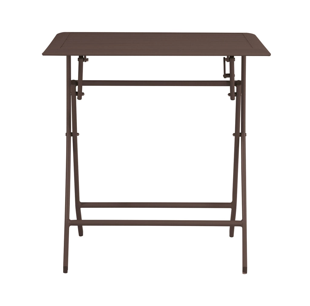 Tavolo Pieghevole da Giardino 60x60x72 cm Lucca in Alluminio Chocolate