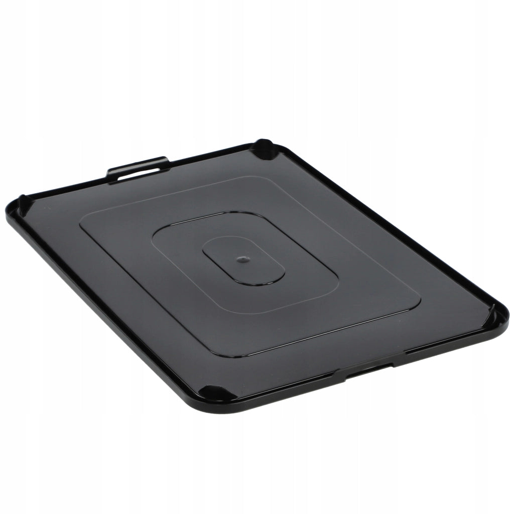 Contenitore in plastica KADAX da 20 litri con coperchio, nero, con chiusura a chiave, grande scatola organizer.