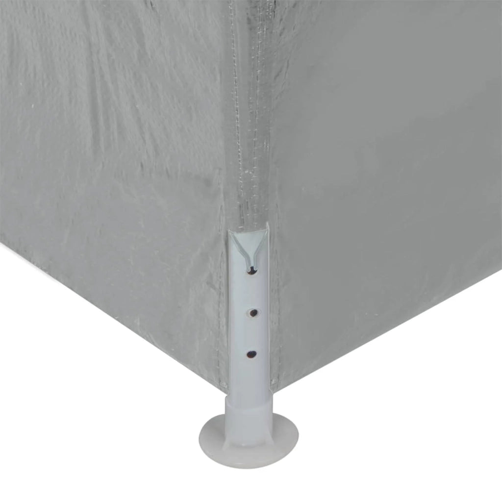 Tenda Party 900 x 300 x 255 cm Grigio Chiaro PE e Acciaio