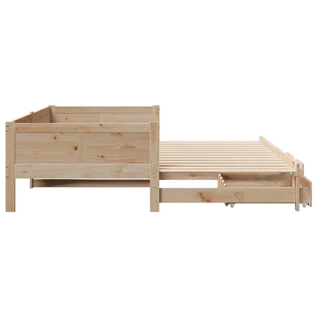 Divano Letto Estraibile con Cassetti senza Materasso 90x190 cm