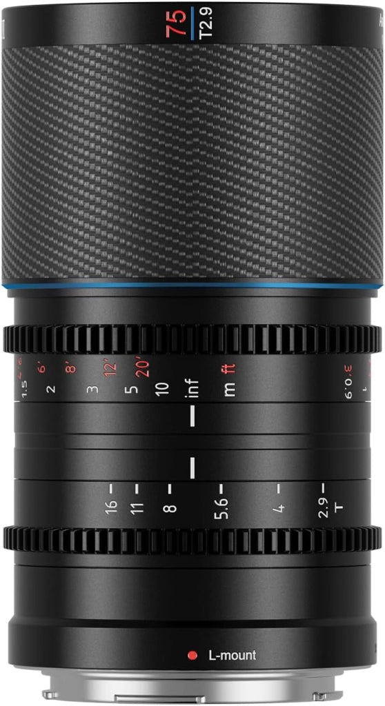 Saturn 75mm T2.9 1.6X Full Frame carbonio fibra Anamorphic Lens, cine cinema obiettivo obiettivi lens lenti lente più leggero di 500g (Nature Flares, L Mount)
