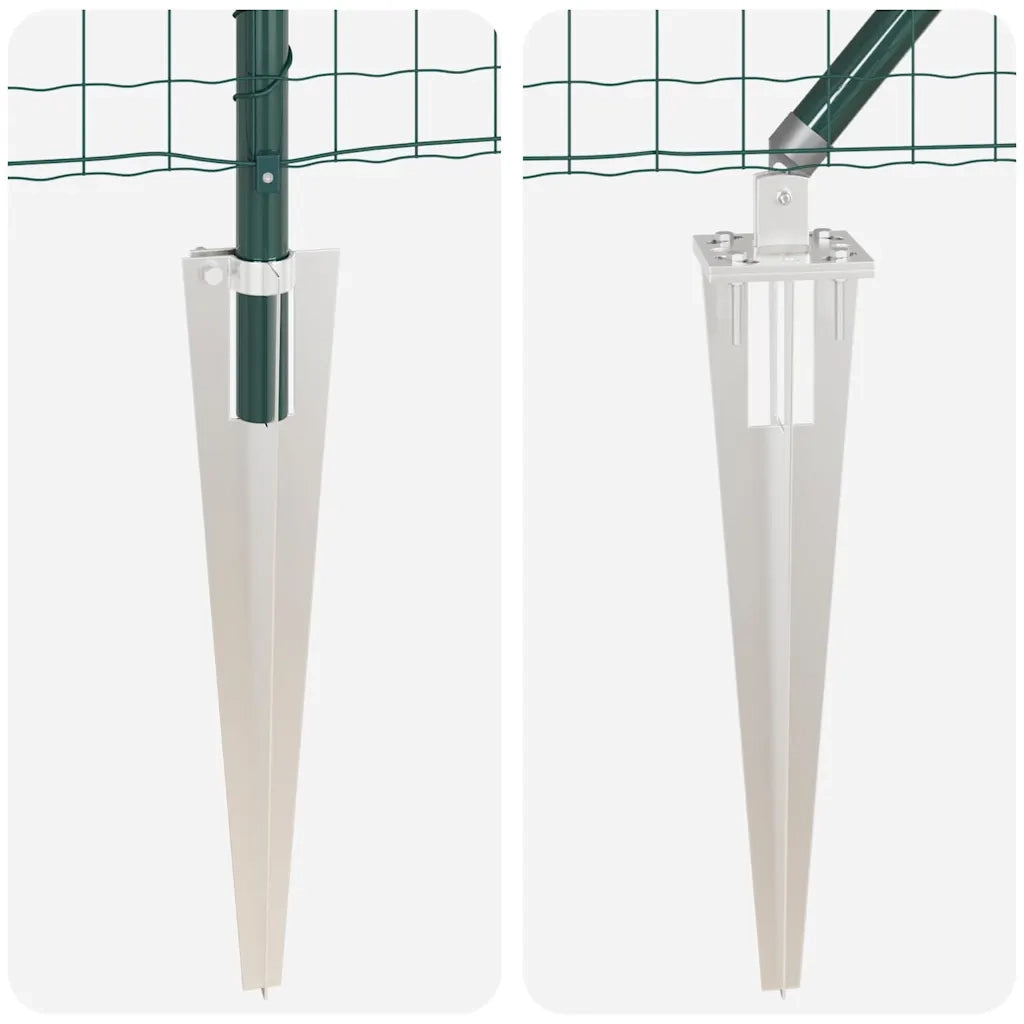 Recinzione con Posto Verde 1,5 x 10 m Acciaio e PVC 3350542