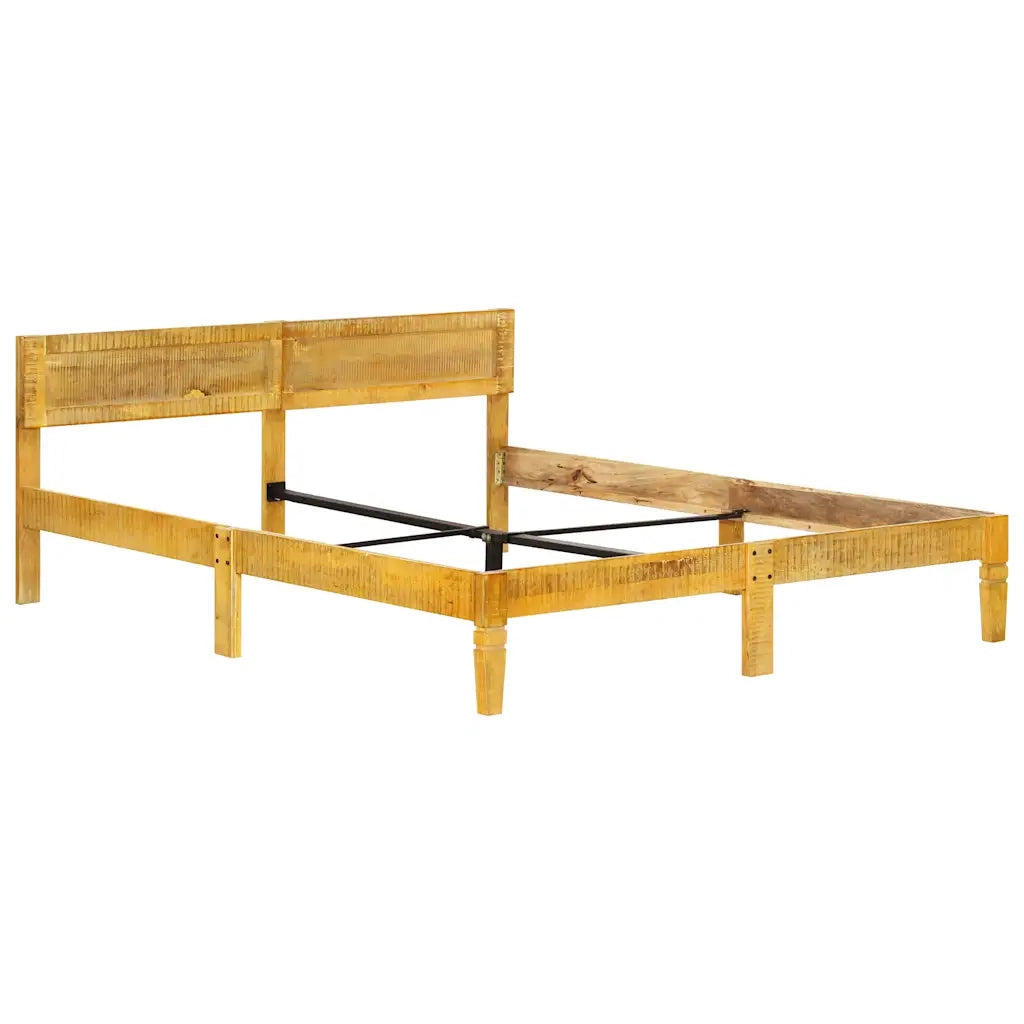 Letto matrimoniale | Letto per adulti | Giroletto in Legno Massello di Mango 180 cm