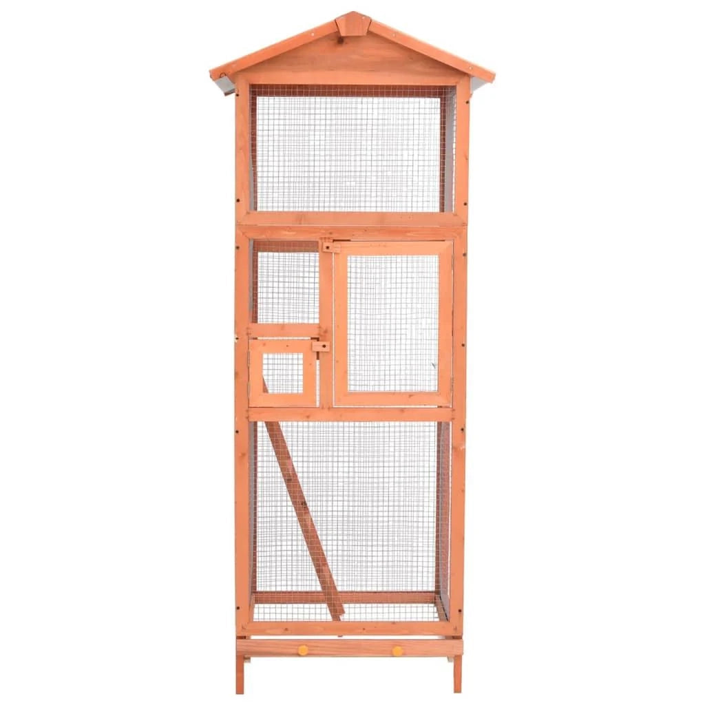 Gabbia per uccelli 68 x 62 x 166 cm in legno massello di abete 02_0000055