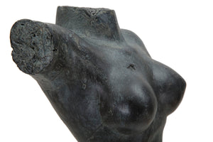 Scultura Museum Woman 19x17x50 cm in Poliresina e Ferro Nero
