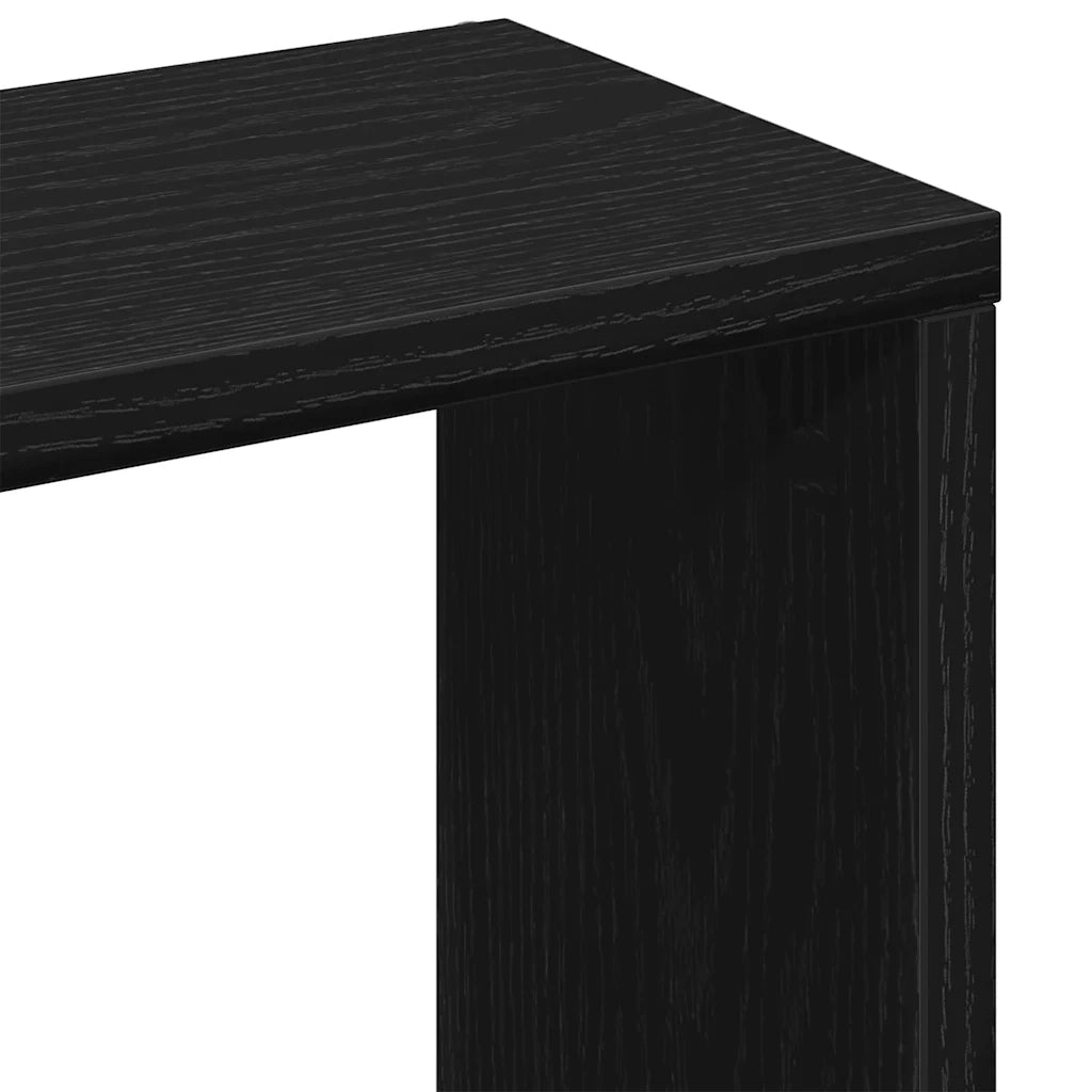 vidaXL Mensola da parete in rovere nero 36x16x90 cm in legno composito