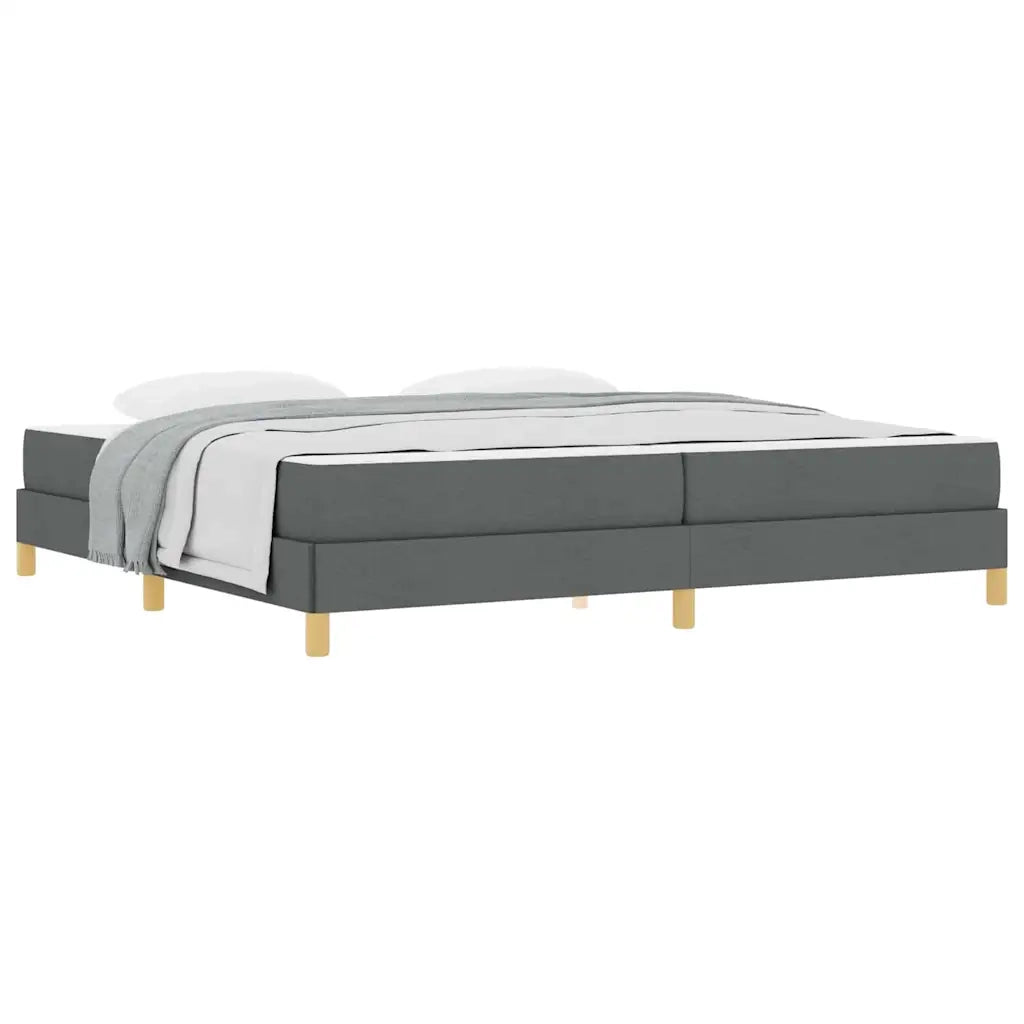 vidaXL Letto a molle Grigio scuro Marrone 200 x 200 cm
