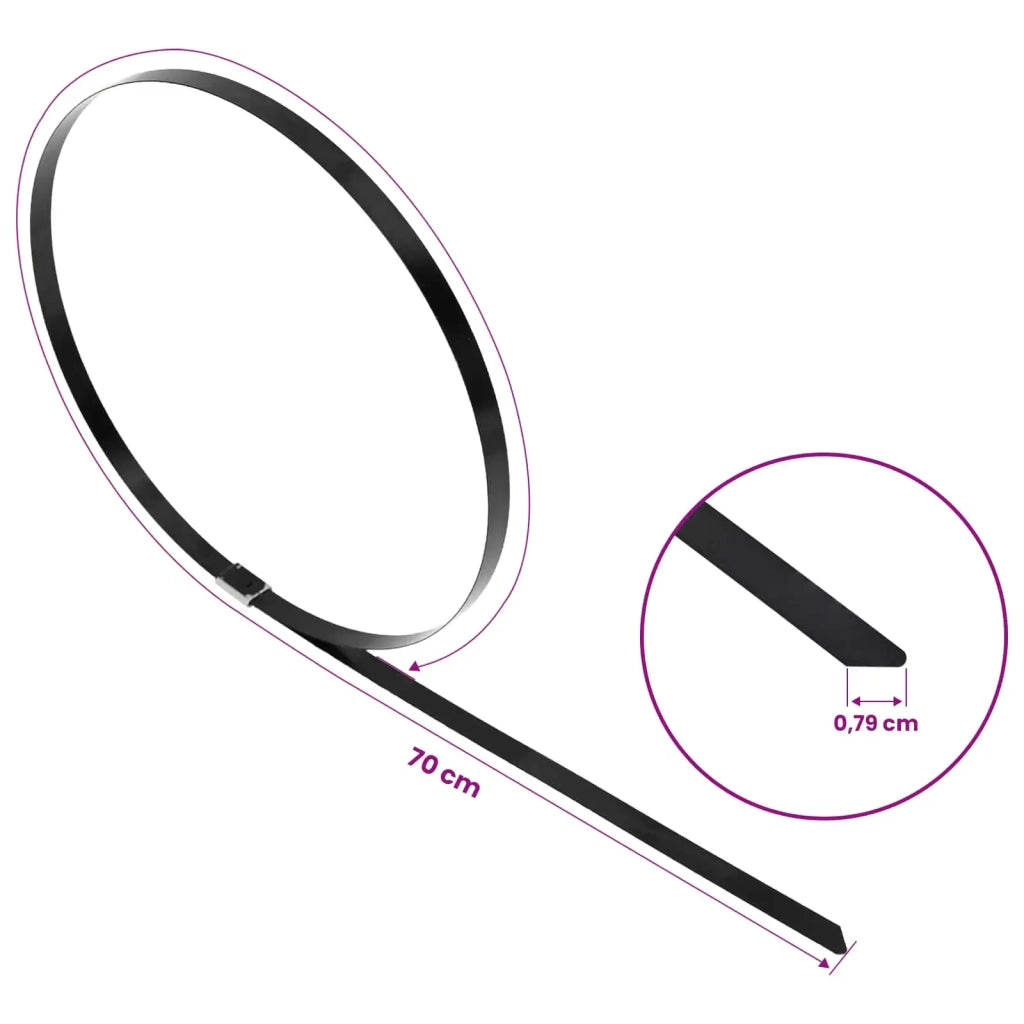 Fascetta per Cavi 50 pz 7,9 x 700 mm Nero 42029422
