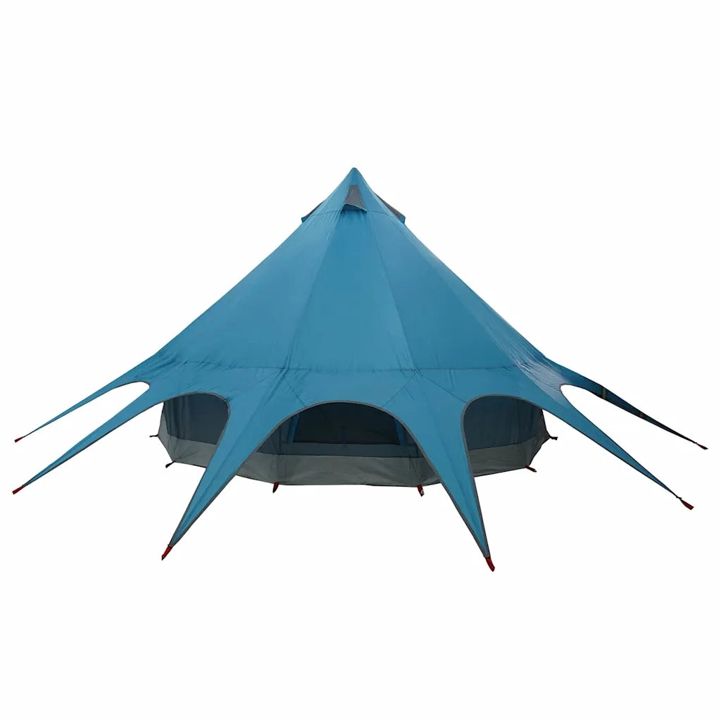 Tenda Teepee per 3 persone-Tenda da campeggio Blu e Grigio 312 x 312 x 197 cm