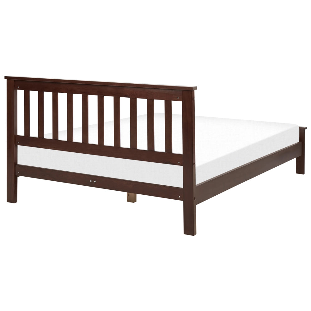 Letto in legno di pino scuro matrimoniale 140 x 200 cm 6 stile scandinavo