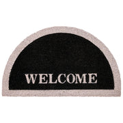 Zerbino in fibra di cocco antiscivolo 45 x 75 cm con supporto in PVC nero tappeto di benvenuto