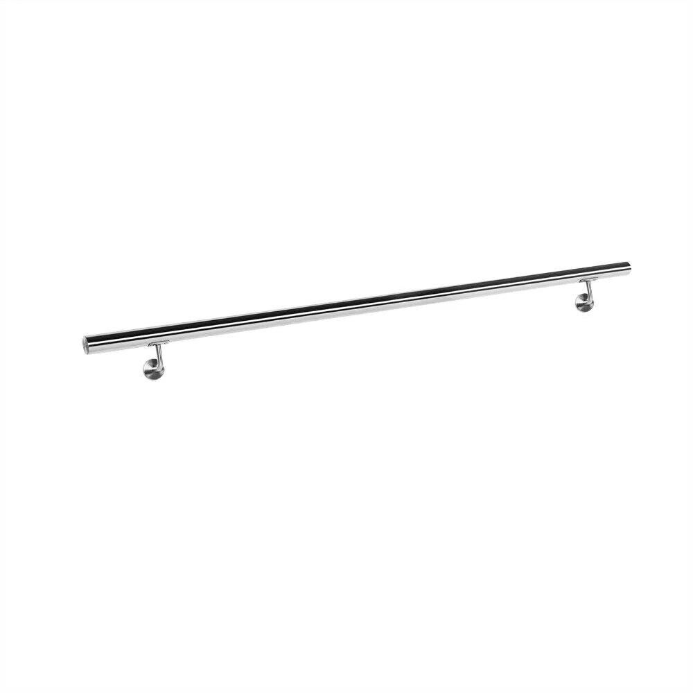Kit corrimano a parete per scale 130 cm acciaio raffinato 16_0000702