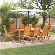 Set da Pranzo per Giardino 9 pcs Marrone 3375629