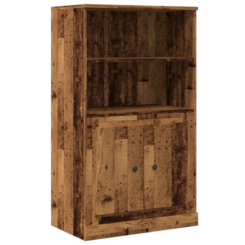 Credenza-Buffet-Armadio da cucina Legno Antico 60x35,5x103,5 cm in Legno Multistrato